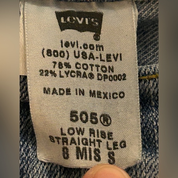 Levi's 505 Women's Straight Leg Jeans Medium Wash 8 Short - Picture 14 of 15